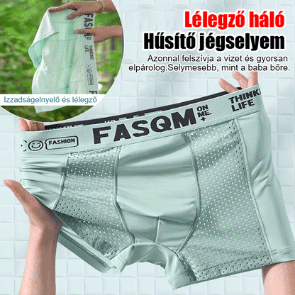 ⏰【6 piezas 29 euros】Calzoncillos bóxer de malla transpirable de seda helada para hombre