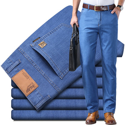 🔥🔥【60-110 kg】👖👖 Vaqueros de hombre, rectos, informales, versátiles, en tallas grandes