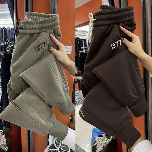 🔥【M-4XL】2024 Zimní sametové zesílené ležérní kalhoty_3824716