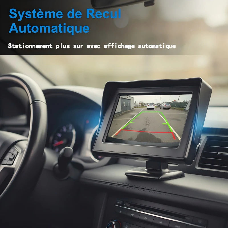 🔥Monitor de visión trasera universal de alta definición para automóviles, monitor de visión trasera universal de alta definición de 4,3/7 pulgadas y 12 V.