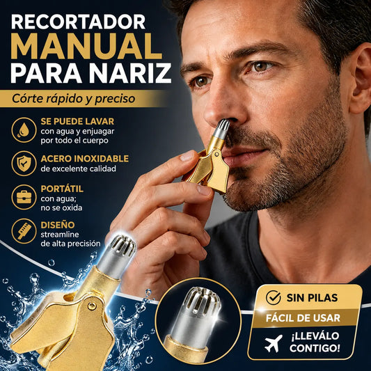 👍【2 piezas 25€】Recortadora de vello nasal manual mecánica de estilo vintage