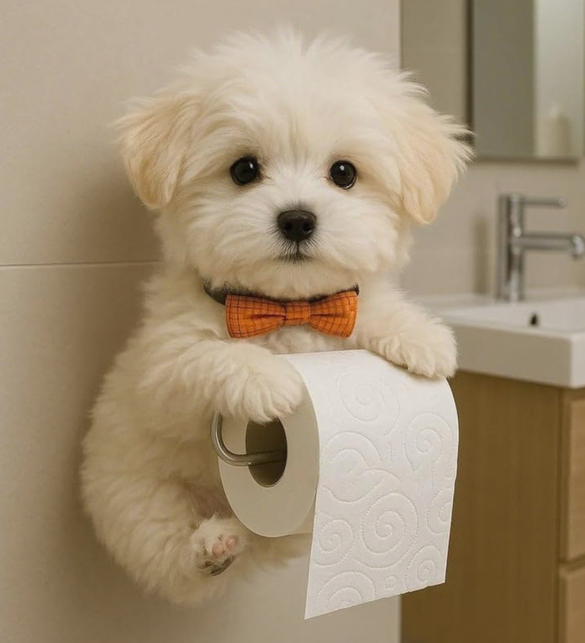 🐕🐕Aranyos kiskutya témájú WC-papírtartó_4190491