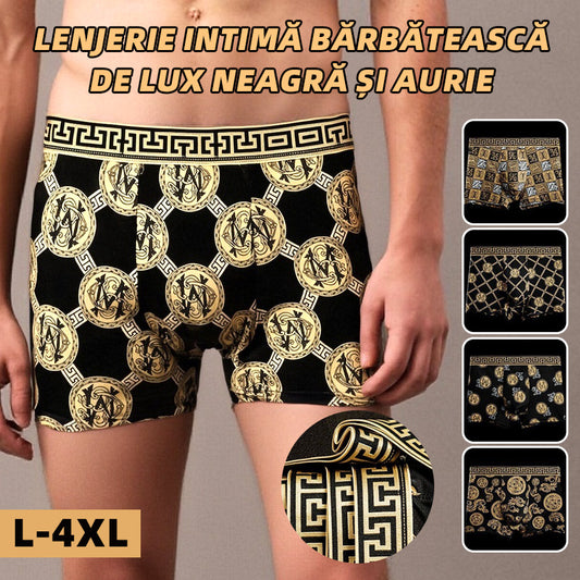🚹✅💥【40-140kg】Légáteresztő jégselyem alsónemű férfiaknak, kényelmes, varratmentes alsónemű, plusz méret, divatos minta