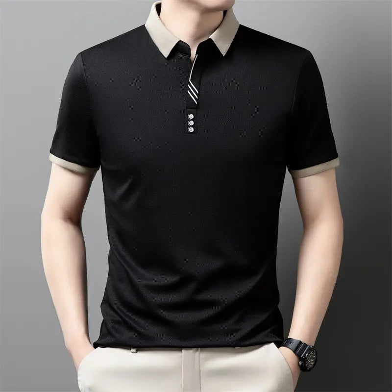 【50% de descuento】 ✨Camisa polo de manga corta para hombre