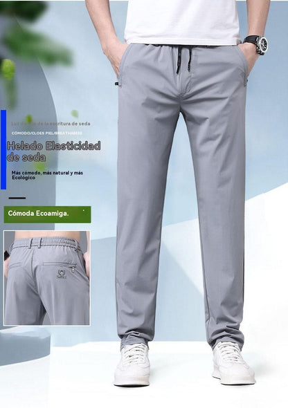 【40-115kg】🔥Nuevos pantalones elásticos de seda helada para primavera y verano 2026.