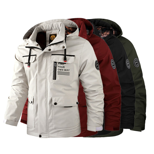 🔥50% zniżki🔥【M-6XL】2026 Męska gruba, ciepła, wiatroszczelna i wodoodporna kurtka_4211378