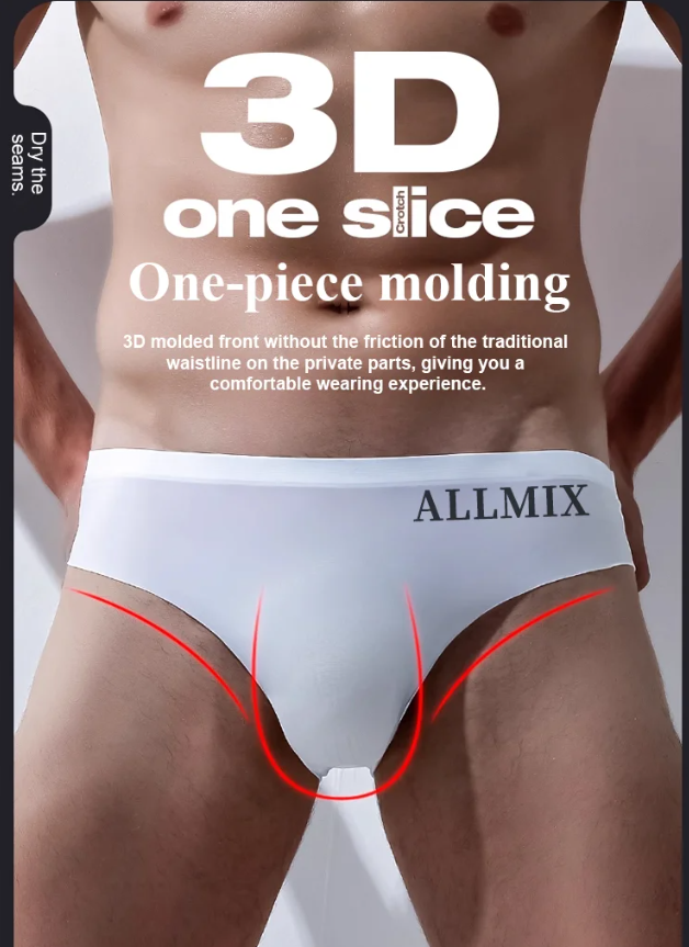 【5 piezas 】Tanga sin costuras de cintura baja de seda de hielo sexy