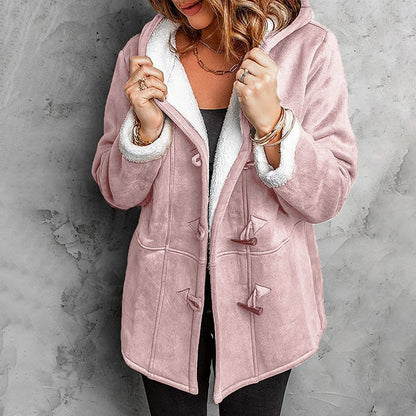 💖【Nueva colección de invierno 43% de descuento】2025 Abrigo de mujer elegante y cálido de ante con forro polar, S-5XL, abrigo de invierno/para el día a día_4195398