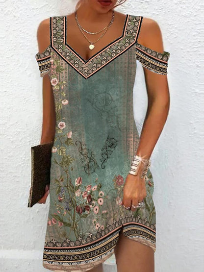 🔥🔥👗Nuevo vestido de moda de verano con estampado y escote en V para 2026