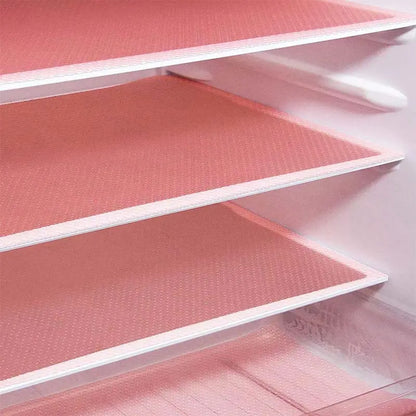 8 piezas por 26 euros-🧊🛡️ Protectores impermeables para estantes de refrigerador — Antideslizantes, fáciles de limpiar y aptos para contacto con alimentos — Mantén los estantes ordenados y frescos ✨
