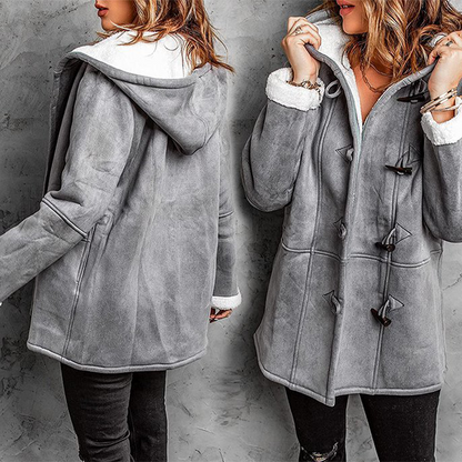 💖【Nueva colección de invierno 43% de descuento】2025 Abrigo de mujer elegante y cálido de ante con forro polar, S-5XL, abrigo de invierno/para el día a día_4195398