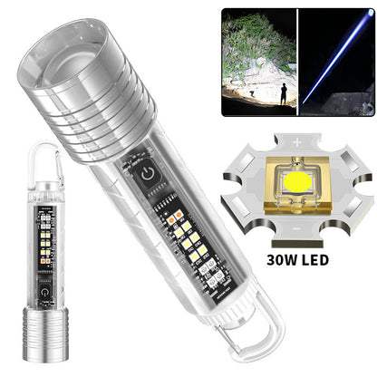 👍👍Linterna compacta de alta potencia con LED de múltiples fuentes, portátil y con una duración de batería ultralarga.