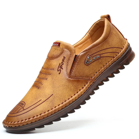 【39-44】Zapatos casuales de cuero genuino para hombre con estilo