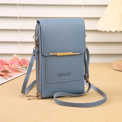 📢 ¡50 % de descuento! Bolso de piel auténtica para mujer compatible con pantallas táctiles.