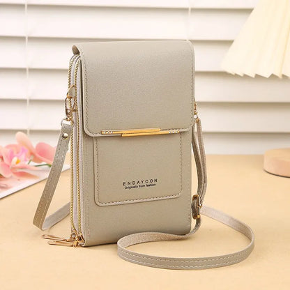 📢 ¡50 % de descuento! Bolso de piel auténtica para mujer compatible con pantallas táctiles.