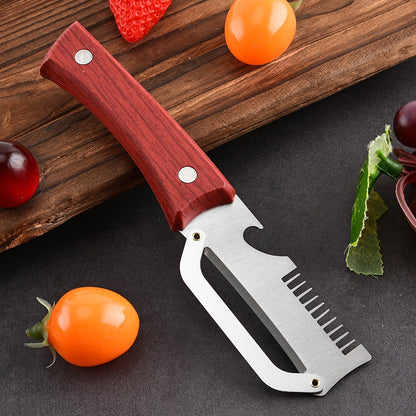 ✅Compra 1 y llévate 1 gratis (2 artículos) 🧅🔪 Pelador de cocina multifuncional 3 en 1: ¡Pela, corta y abre botellas! 🔥