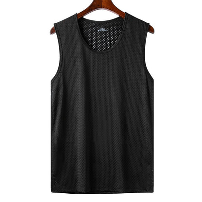 🔥🔥【Compre 1 y obtenga 1 gratis】【30-120kg】Camiseta informal de seda helada para hombre ✅ Ligera, transpirable y de secado rápido.