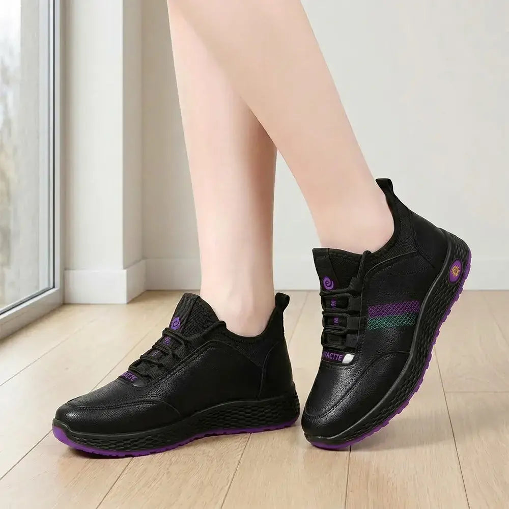 ❤¡Rebajas a mitad de precio!❤ | Zapatos de cuero impermeables y antideslizantes para mujer, zapatos casuales con suelas gruesas y amortiguación para otoño.