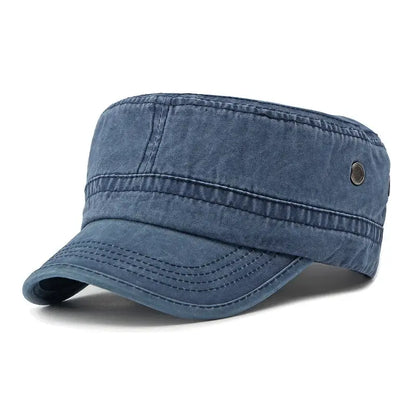 Gorra de cadete militar lavado, estilo vintage, para mujeres y hombres