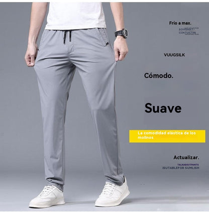 【40-115kg】🔥Nuevos pantalones elásticos de seda helada para primavera y verano 2026.