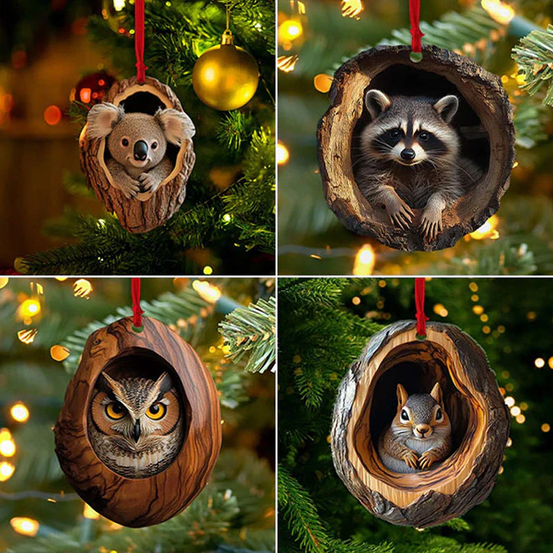 🎄【10 PCS】Critter decoración del árbol de Navidad. Decoración colgante para animales pequeños.