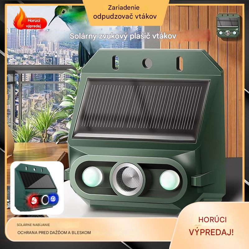 🔥【Compre uno y llévese otro gratis】🔥Repelente solar ultrasónico para animales para exteriores: puede ahuyentar pájaros y animales.