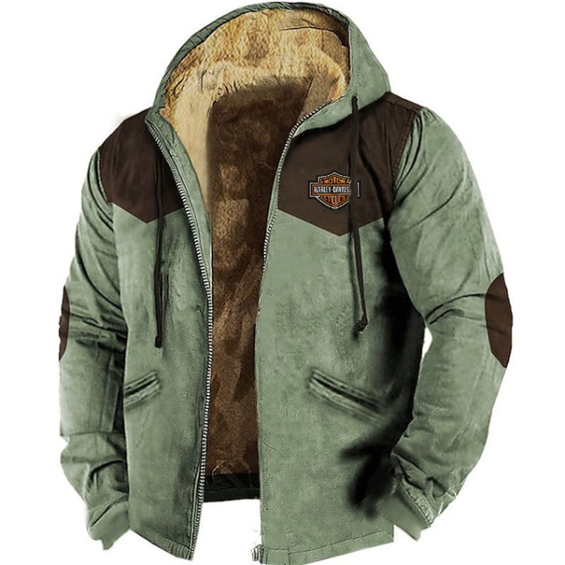 🔥🧥【M-5XL】 Módna pánska jesenná a zimná voľná bunda z hrubšieho zamatového materiálu_4160516