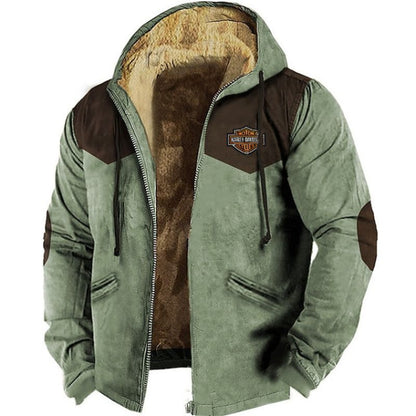 🔥🧥【M-5XL】 Módna pánska jesenná a zimná voľná bunda z hrubšieho zamatového materiálu_4160516
