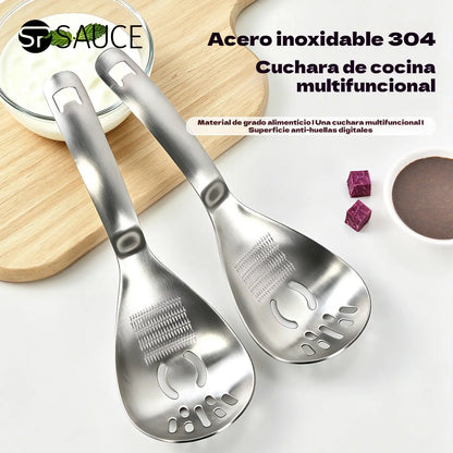 🔥50% de descuento🔥🥄Cuchara y colador multifuncional de acero inoxidable 304