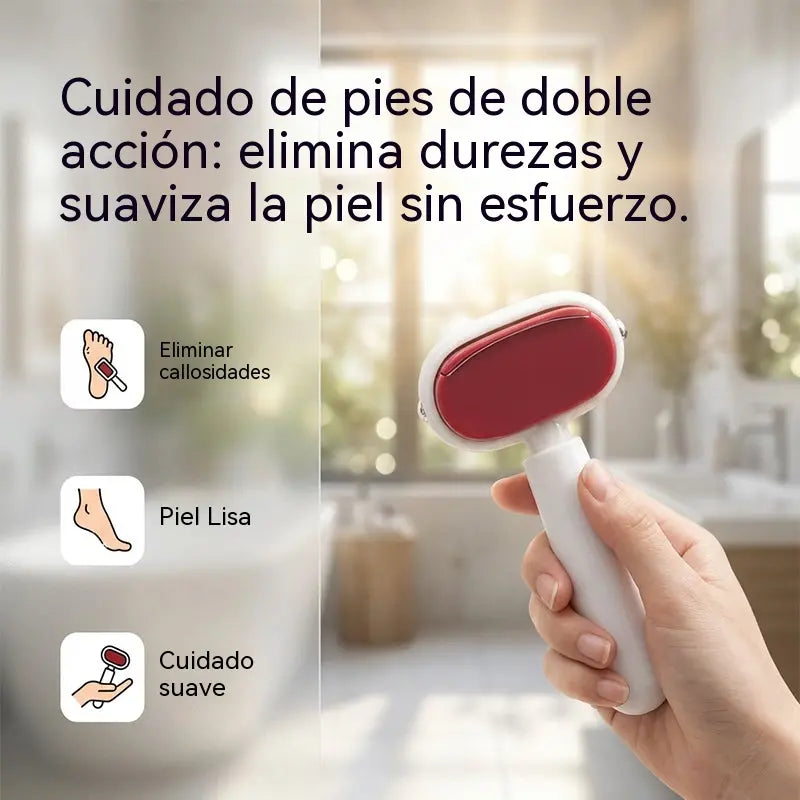 🦶 Lima Doble para Pies con Acabado Suave | Cuidado Fácil de Talones y Plantas