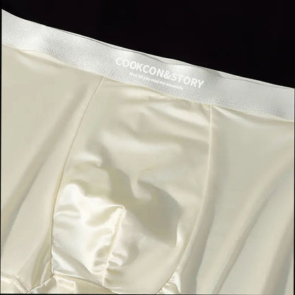 🔥😎【50% de descuento】Bóxers para hombre 10A con entrepierna antibacteriana, Ropa interior transpirable, suave y sin costuras de seda helada, Ropa interior de satén de lujo