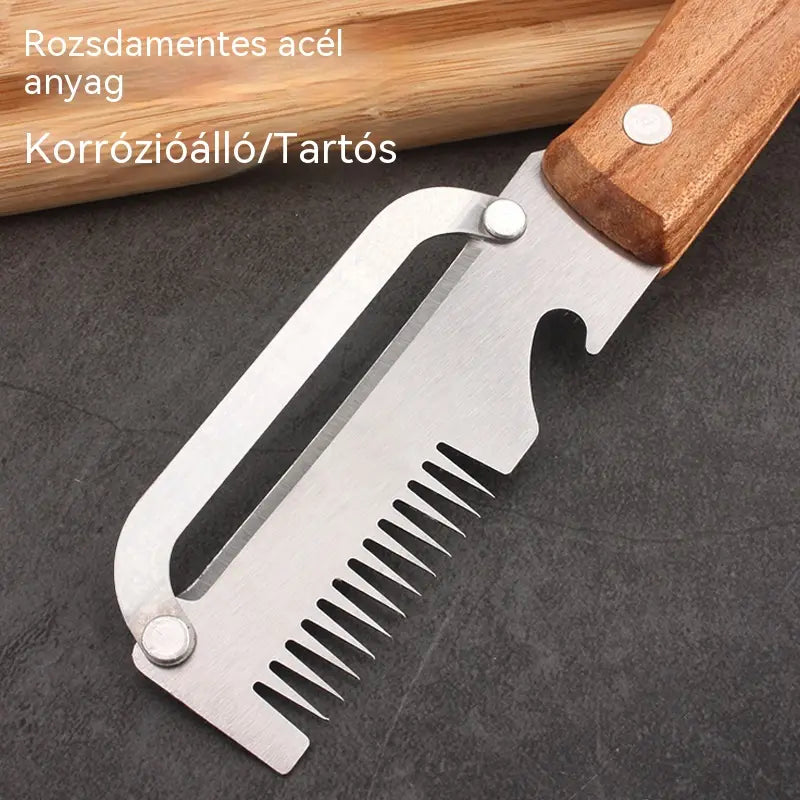 ✅Vásárolj 1-et, kapsz 1-et ingyen (2 termék) 🧅🔪 Multifunkcionális 3 az 1-ben konyhai hámozó: Meghámoz, felvág és kinyitja az üvegeket! 🔥