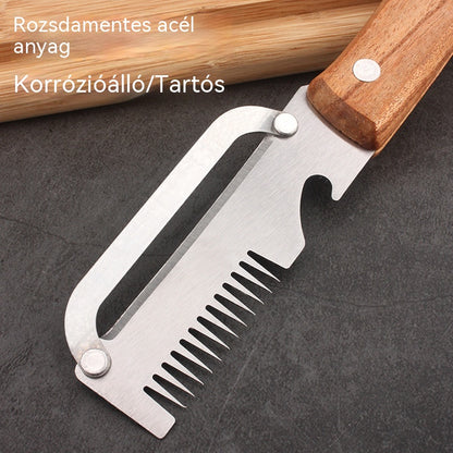 ✅Vásárolj 1-et, kapsz 1-et ingyen (2 termék) 🧅🔪 Multifunkcionális 3 az 1-ben konyhai hámozó: Meghámoz, felvág és kinyitja az üvegeket! 🔥