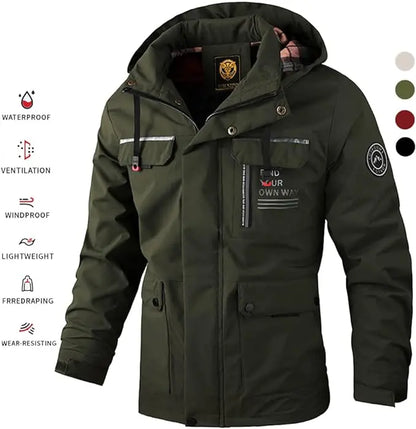 🔥50% kedvezmény ma🔥【M–6XL】2026-os új, vastag, meleg, szél- és vízálló férfi dzseki