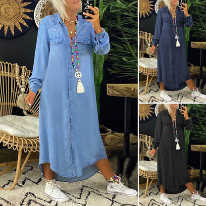 👘 50% de descuento 💥 Nuevos vestidos de mezclilla en tallas S-5XL ✅️ Pago contra entrega