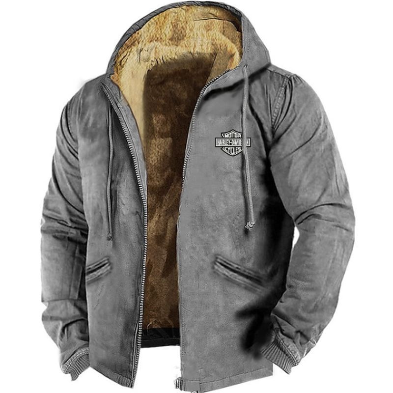 😛【M-5XL】Módní pánské podzimní a zimní bundy volné, zesílené a sametové