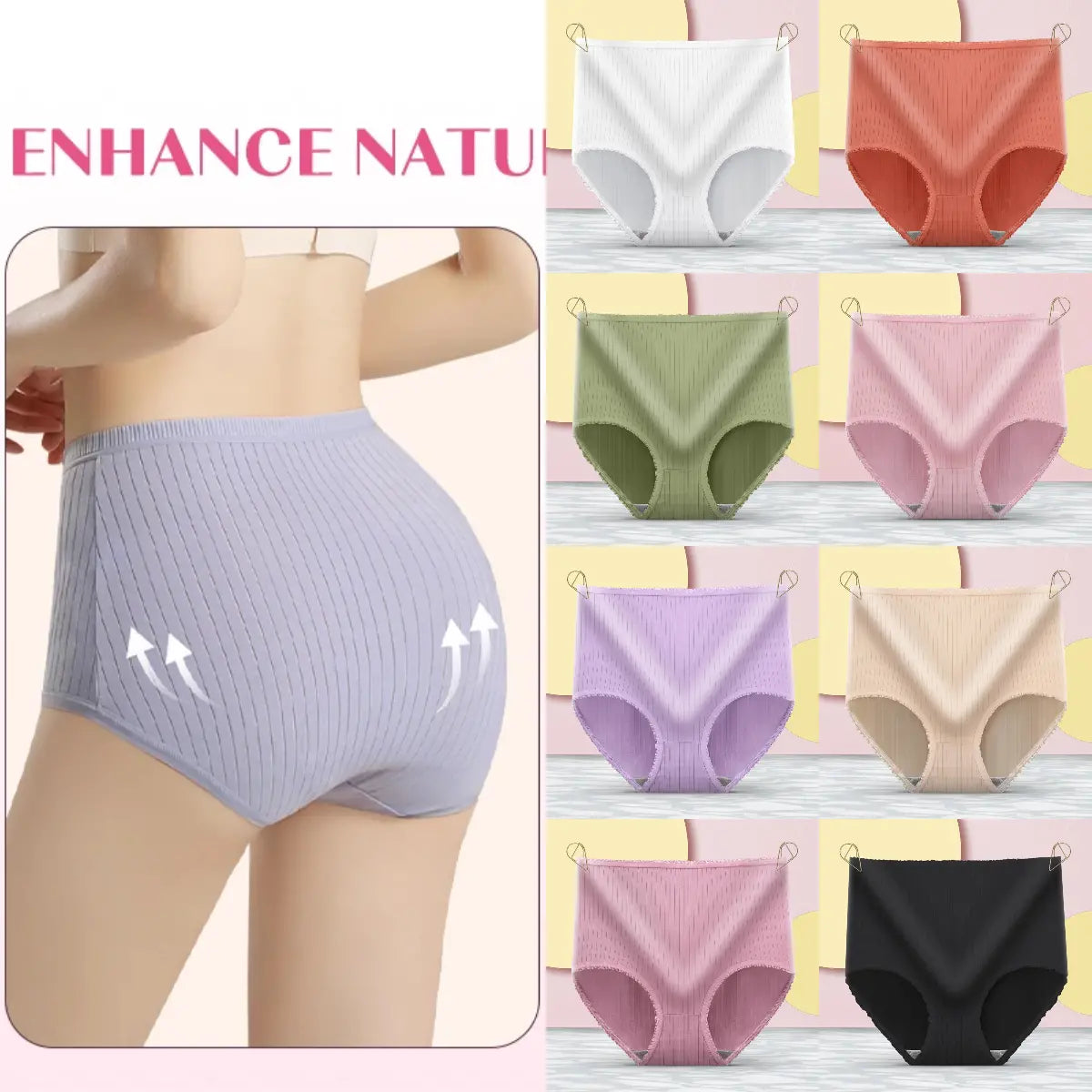 😍(8 piezas por 28euros) 💖Último día con 50 % de descuento: bragas antibacterianas impermeables de cintura alta
