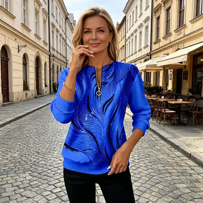 🌺🔥【S-5XL】Camisa de manga larga estampada para mujer - Estilo casual