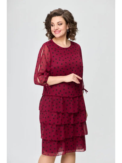 🏆【50% de descuento】【S-5XL】💃Vestido de lujo con silueta ligera, confeccionado en cómoda gasa._4208180