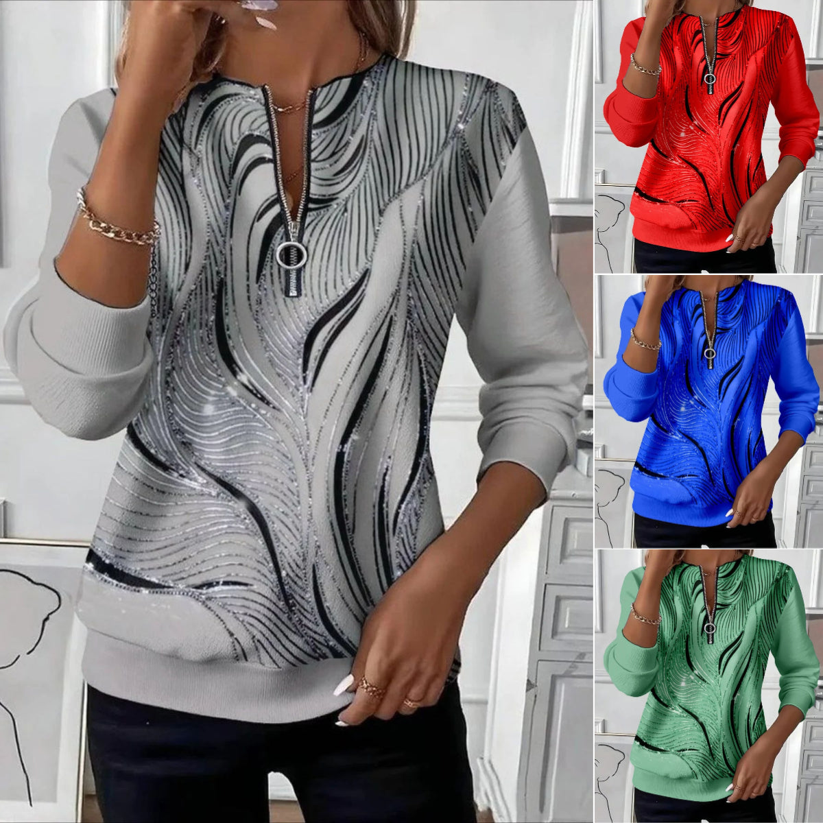 🔥【¡Superventas!】 (S-5XL) Sudadera informal con capucha y cremallera_4206890