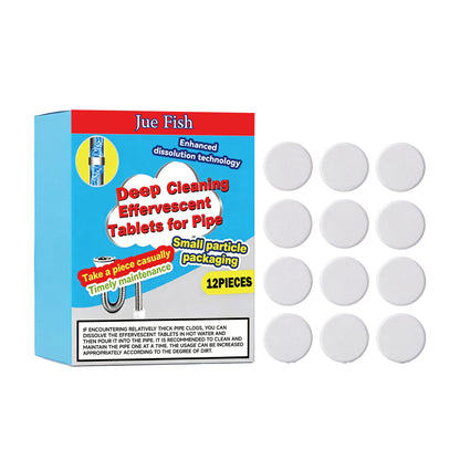 🥳3 cajas por 28 euros💞 Potentes tabletas efervescentes de limpieza para tuberías, disuelven rápidamente la grasa del cabello y obstrucciones, limpiador de tuberías antibacteriano y desodorizante para desagües de lavabos, inodoros y pisos.