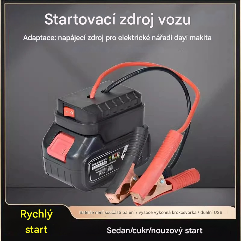 🚗🧰Multifunkční převodník skokového startu autobaterie【(Dual USB Interface)】