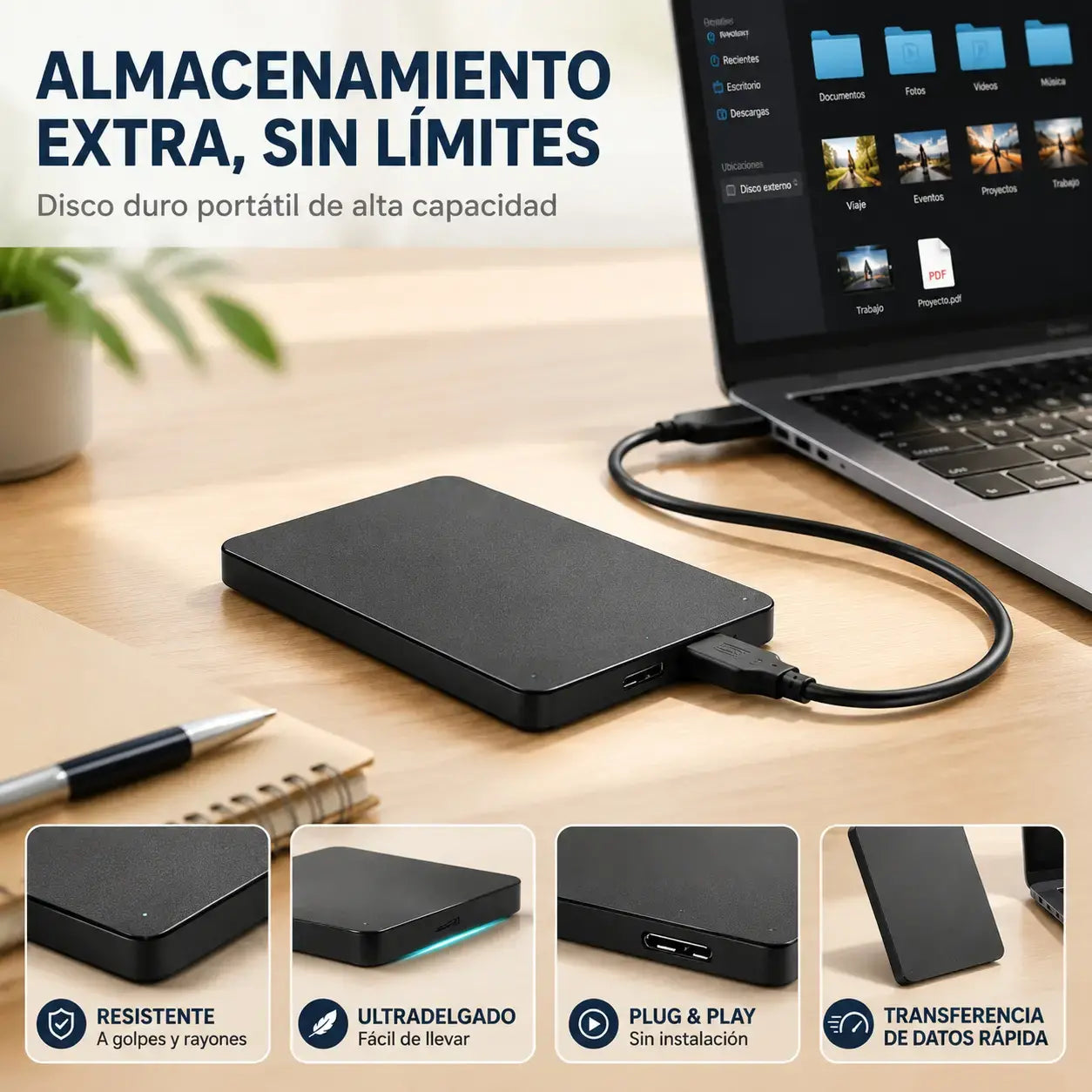 🔥🔥Disco duro móvil de gran capacidad de 20TB