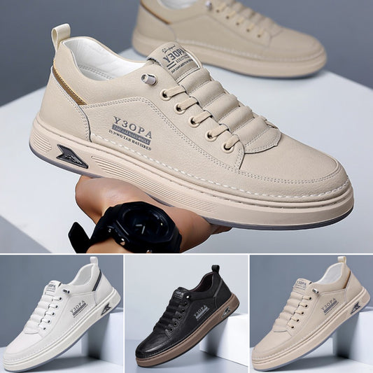 🔥👟【39-44】 2025 prodyšné kožené obchodní ploché boty pro muže