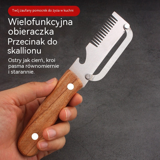 ✅Kup 1, a 1 dostaniesz gratis (2 produkty) 🧅🔪 Wielofunkcyjny obierak kuchenny 3 w 1: obiera, kroi i otwiera butelki! 🔥4291273