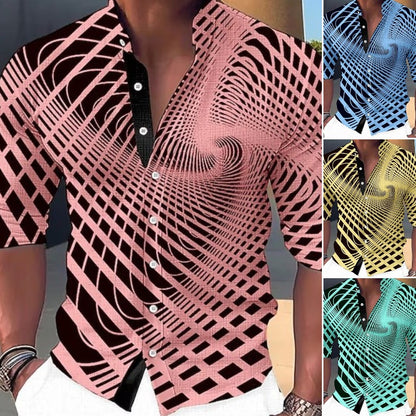 🔥Último día con 50% de descuento👔【S-6XL】Nueva camisa casual estampada de moda para hombre_4269587