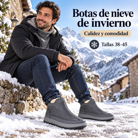🔥【Tallas 38–45】Nuevas botas de nieve para el invierno con forro de felpa: cálidas, cómodas y antideslizantes; la opción ideal para el clima frío.