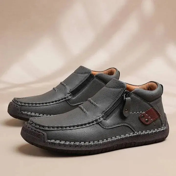 Último día con 40% de descuento 【38-48】Mocasines de conducción para hombre hechos a mano en piel – Puntera ancha, soporte para el arco