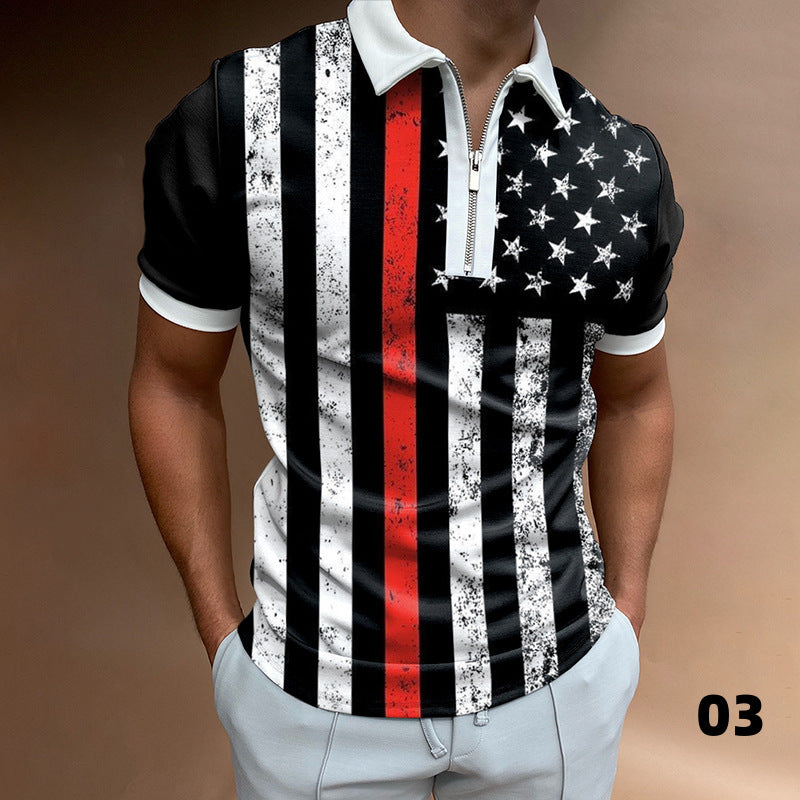  🔥👕【S-5XL】Pánská nová módní sportovní polokošile na zip.