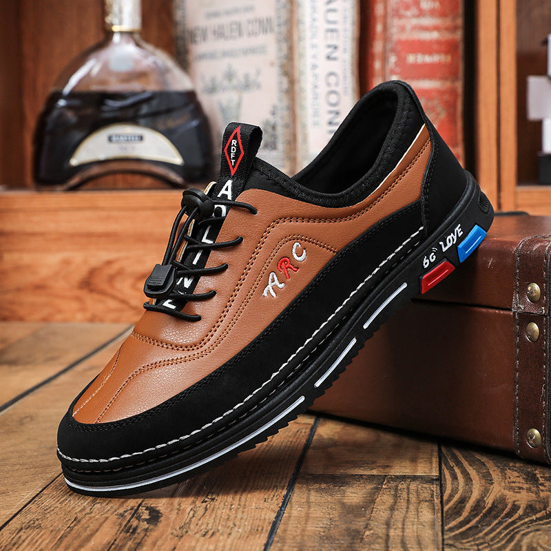 💯【39-48】Los zapatos de negocios casuales para hombre están hechos de cuero impermeable y resistente a las manchas con una suela suave para un uso cómodo.